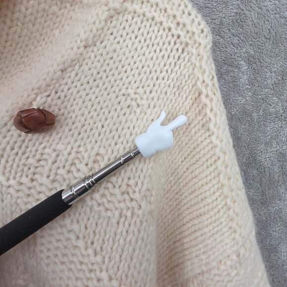 Ralph Lauren LRL Wool Sweater M Ivory Exclusive Hand Knit Tunic Fair Isle Nordic - Picture 8 of 11